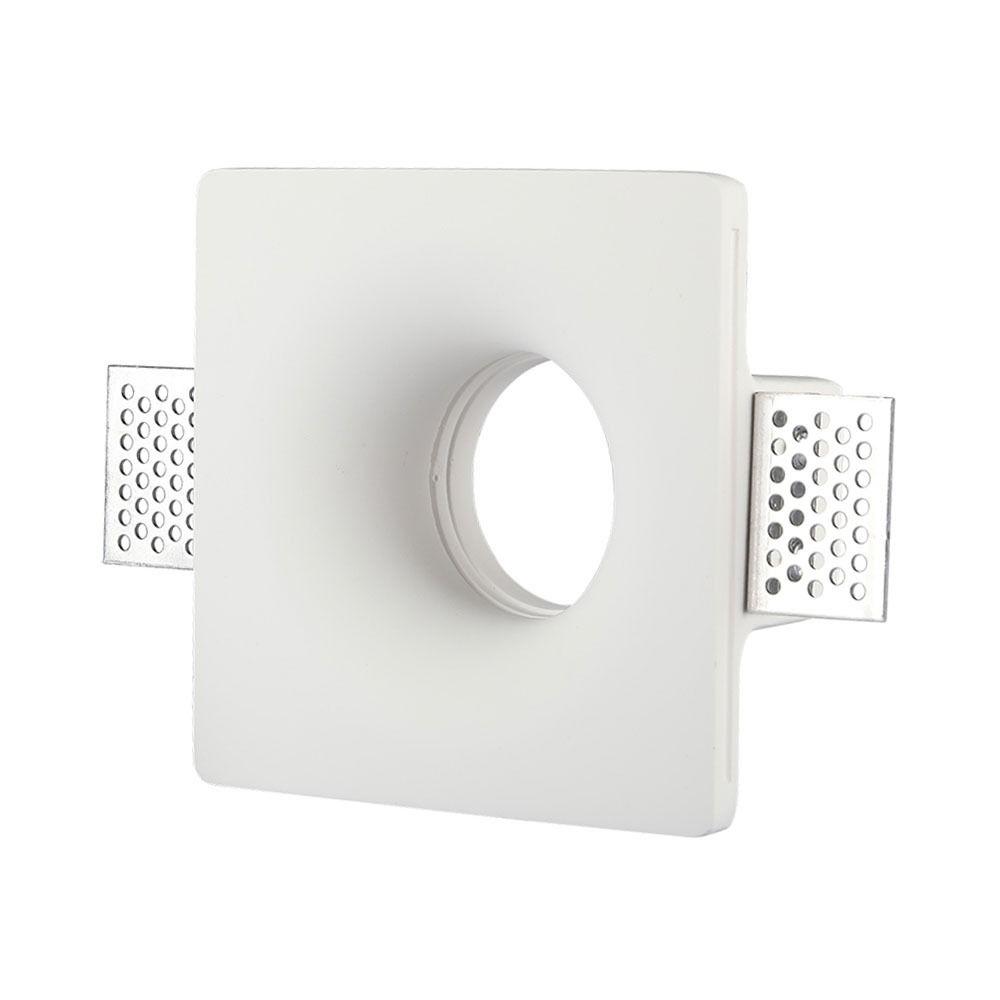 VT-714 GU10 GYPSUM FITTING SQUARE-WHITE