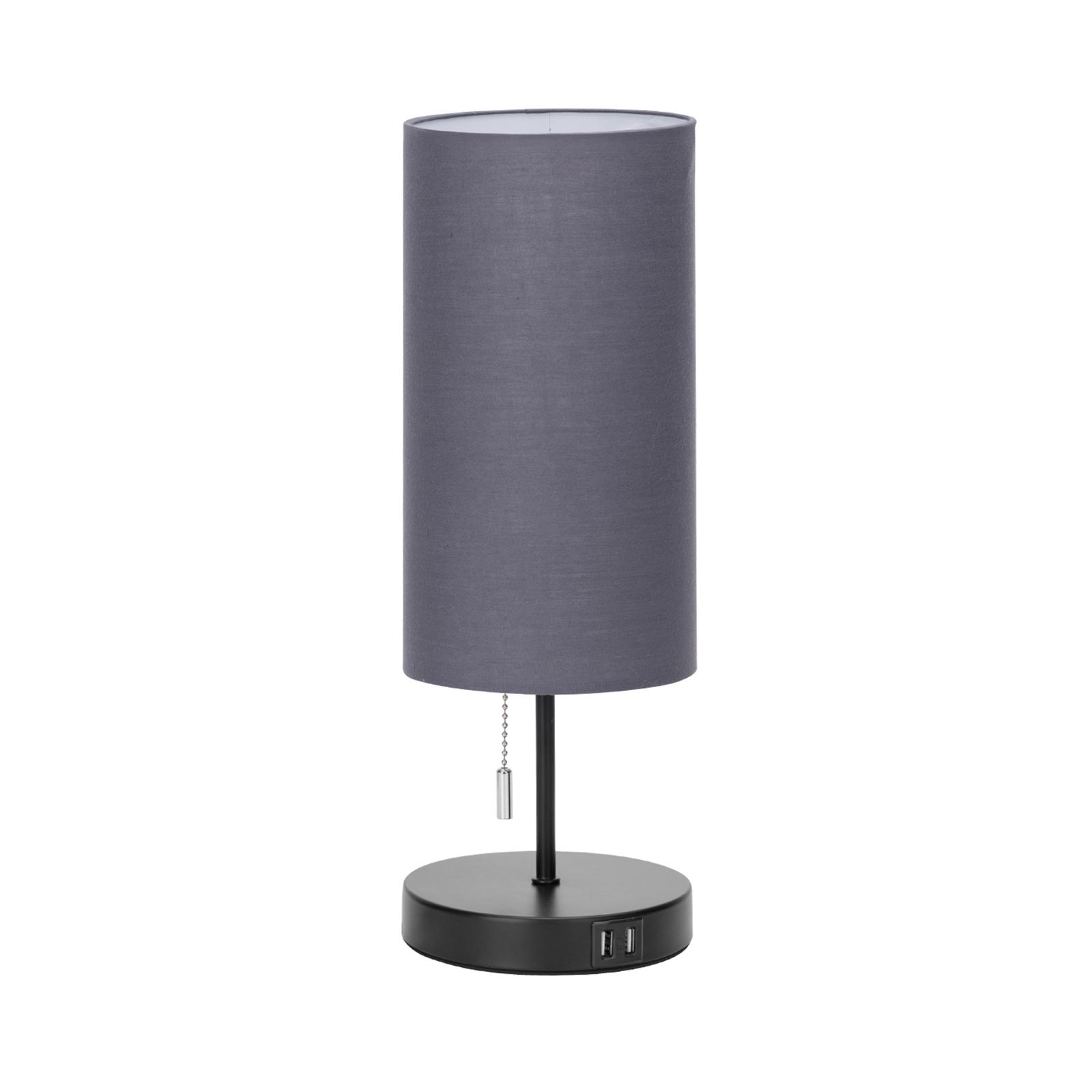 Metal Table Lamp USB*2 (Without Light Source) E27