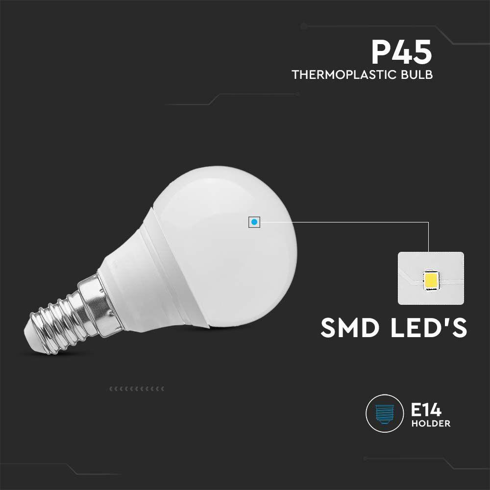 VT-236 4.5W P45 PLASTIC BULB SAMSUNG CHIP 4000K E14