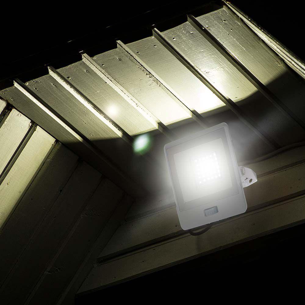 VT-118S 10W PIR SENSOR FLOODLIGHT SAMSUNG CHIP 3000K WHITE BODY