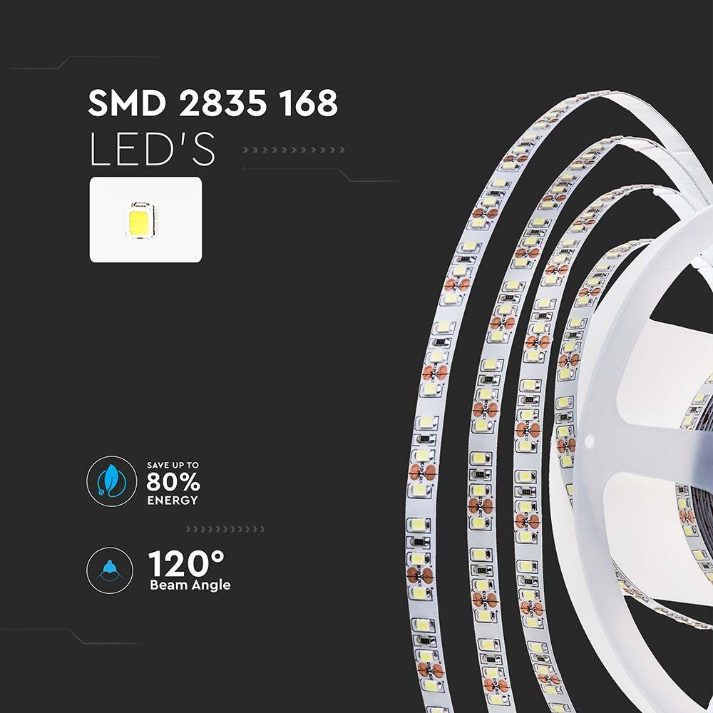 12W Taśma LED, Barwa:6400K, IP20, Zasilanie: 24V, Rolka:5m, VTAC, SKU 212598