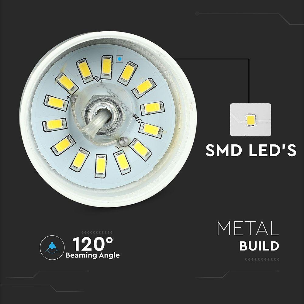 7W Lampa Wisząca LED, Klosz: Akryl, Złoty, Barwa:3000K, VTAC, SKU 3934