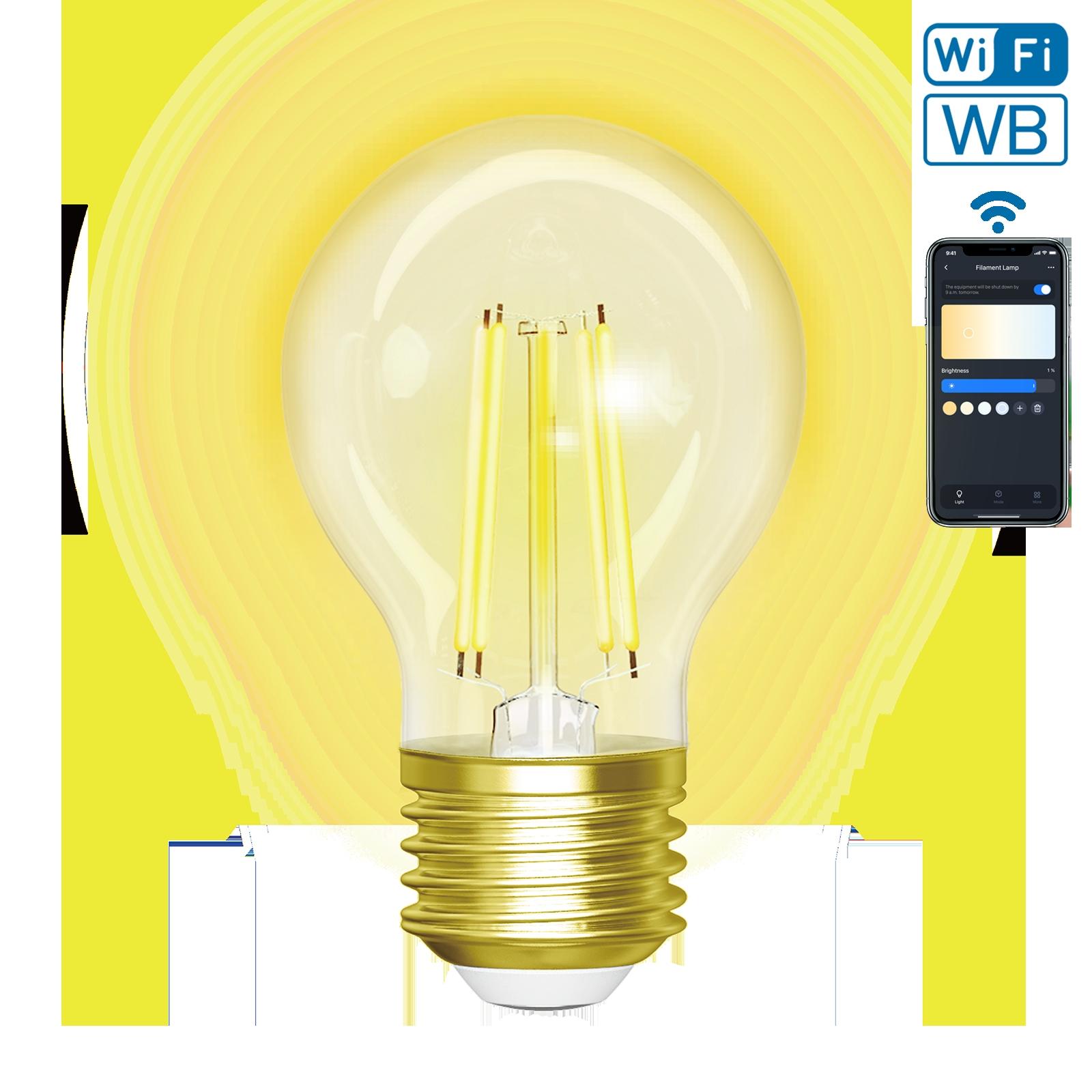 WIFI network configuration and bluetooth assisted E27 G45 4.5W