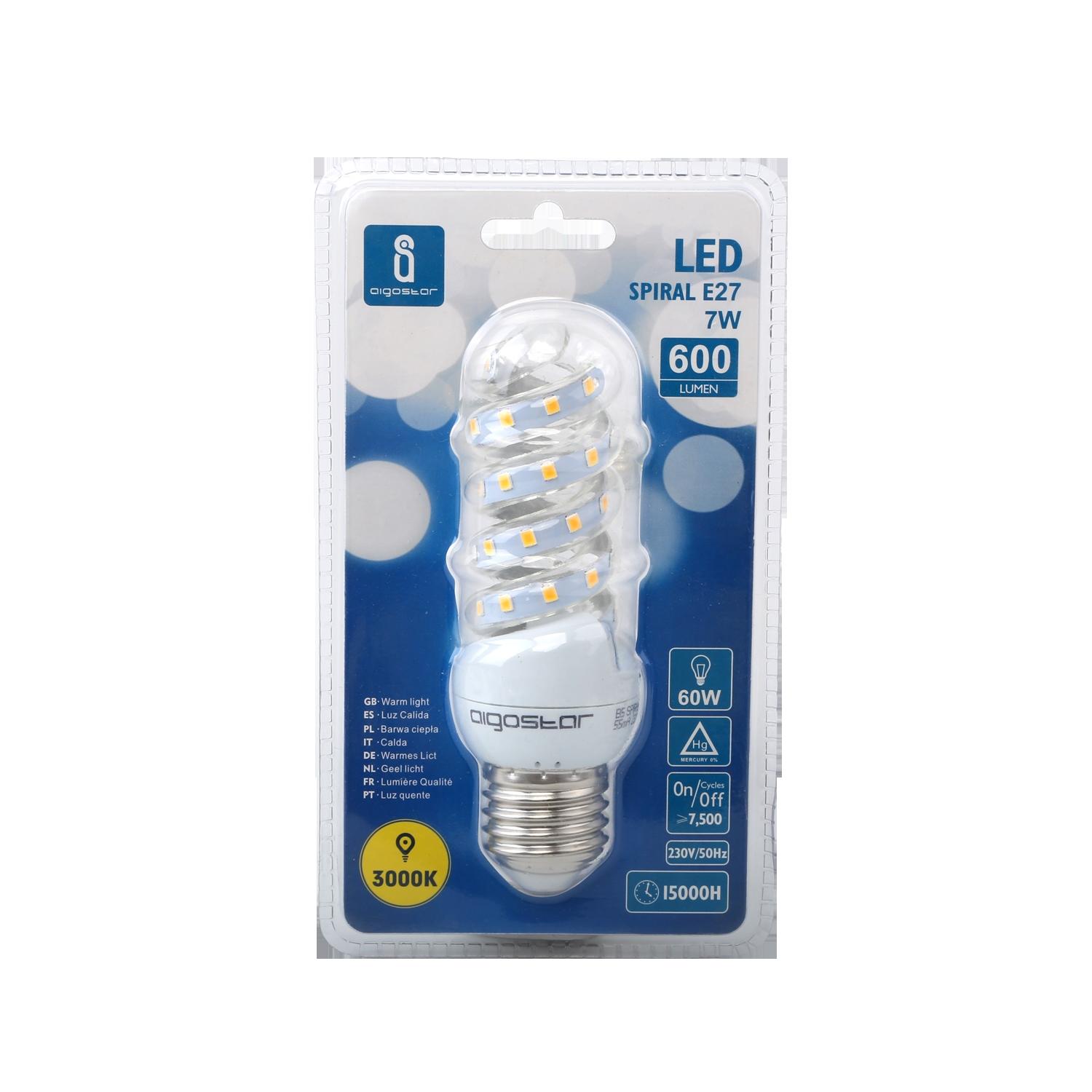 LED E27 7W Spiral tube