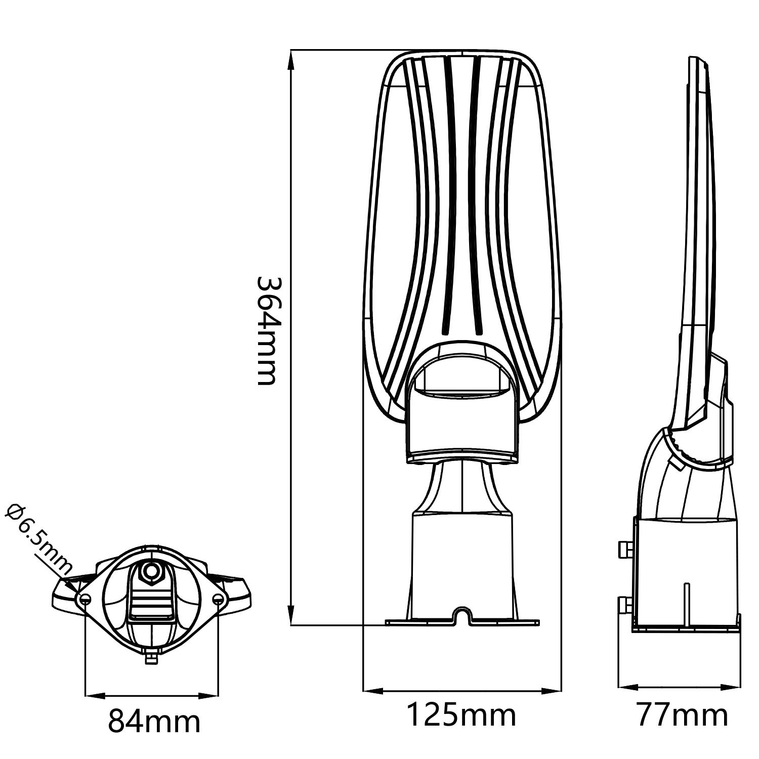 DOB LED lampa uliczna slim 30W