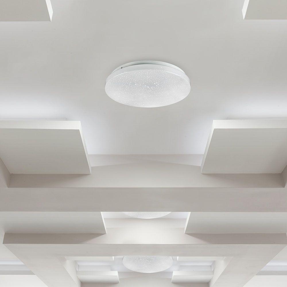 36W Plafon LED DOME, Średnica: 450,  Klosz: Efekt gwiazdek, Barwa:3w1, VTAC, SKU 7608