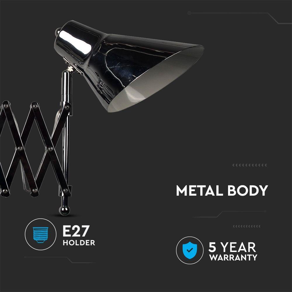 VT-7402 DESIGNER WALL LAMP - FOLDABLE BRACKET & SWITCH-E27 HOLDER-CHROME