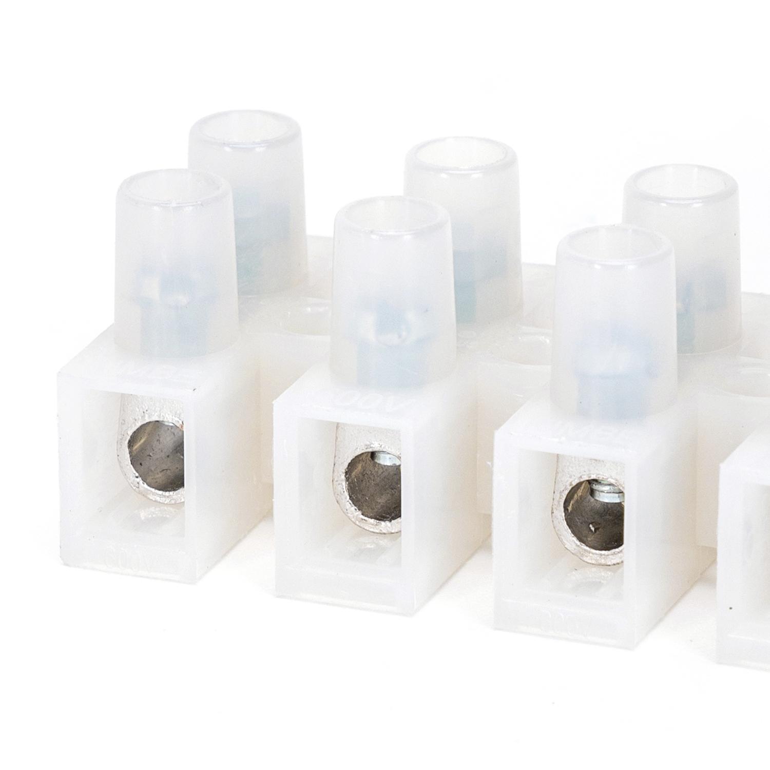 PA12 Terminal Blocks Six concave bottom type H White