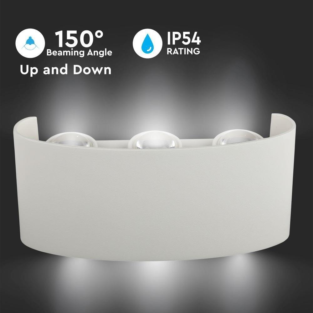 VT-846 6W LED UP-DOWN WALL LIGHT(BRIDGELUX CHIP) 3000K-SAND WHITE