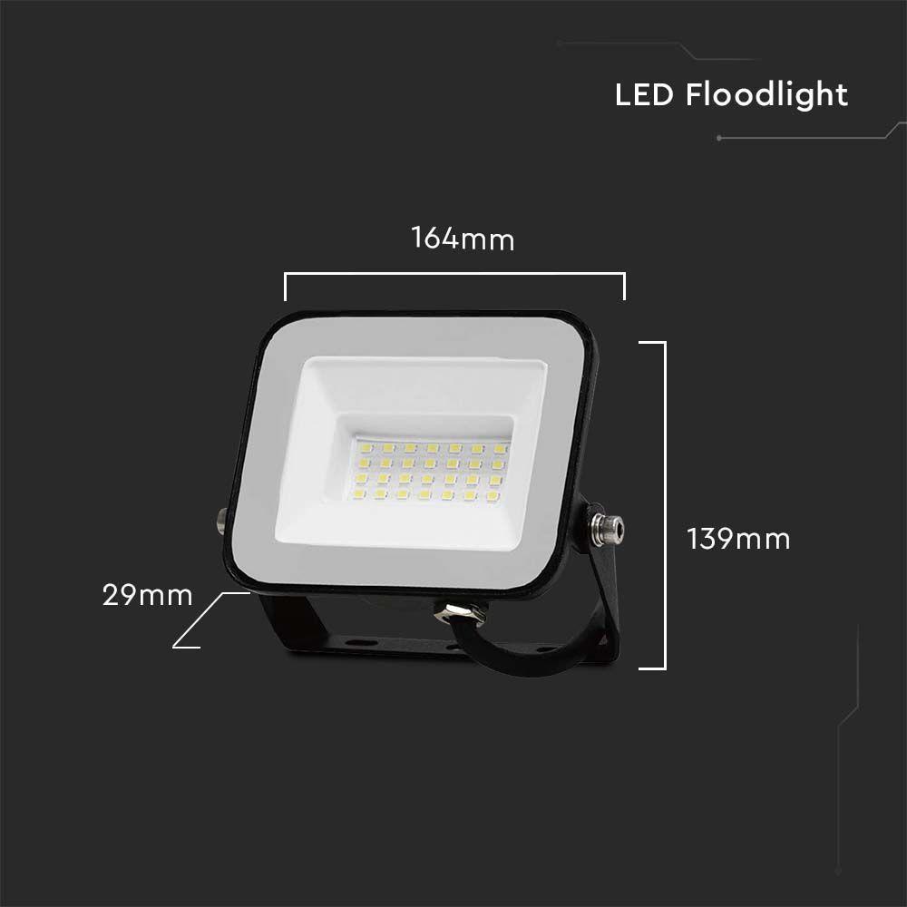 30W Naświetlacz LED SMD, Chip SAMSUNG, Barwa:3000K, Obudowa: Czarna, VTAC, SKU 10020