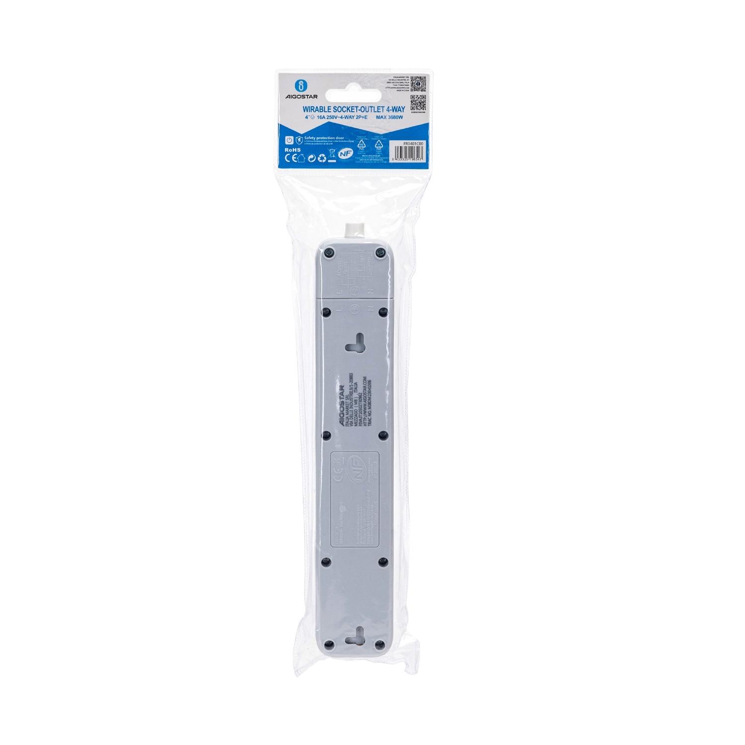 Power strips 4-way White and Gray