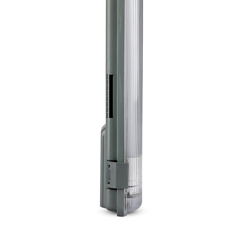 VT-12023 2x18W WATERPROOF FITTING 120CMX2 WITH LED TUBE 6400K IP65