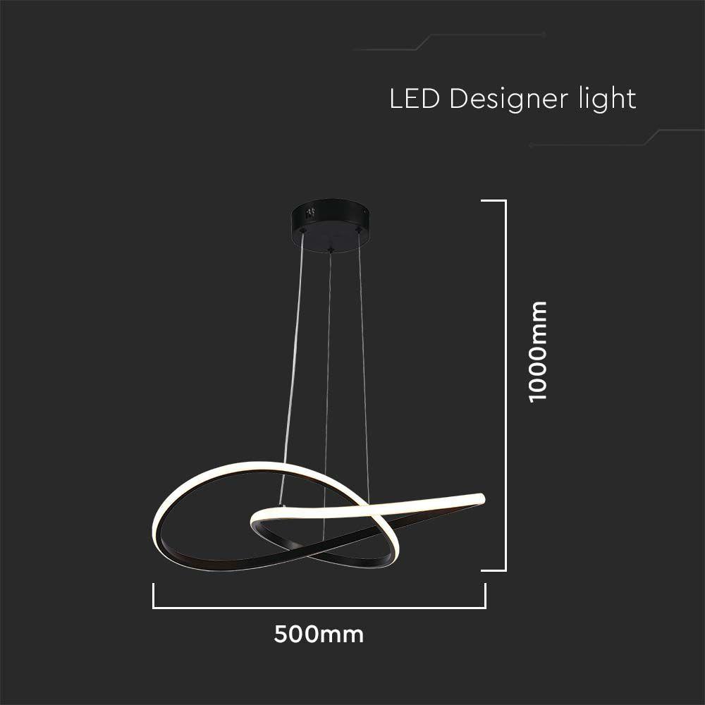 VT-7799 LED HANGING DECORATIVE LAMP D:500 3000K BLACK BODY