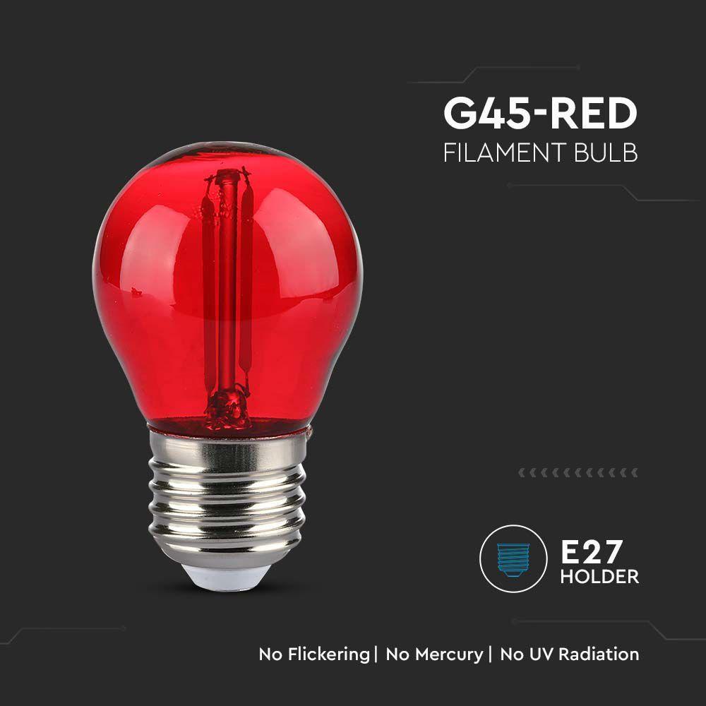 VT-2132-N 2W G45 LED RED COLOR FILAMENT BULB E27