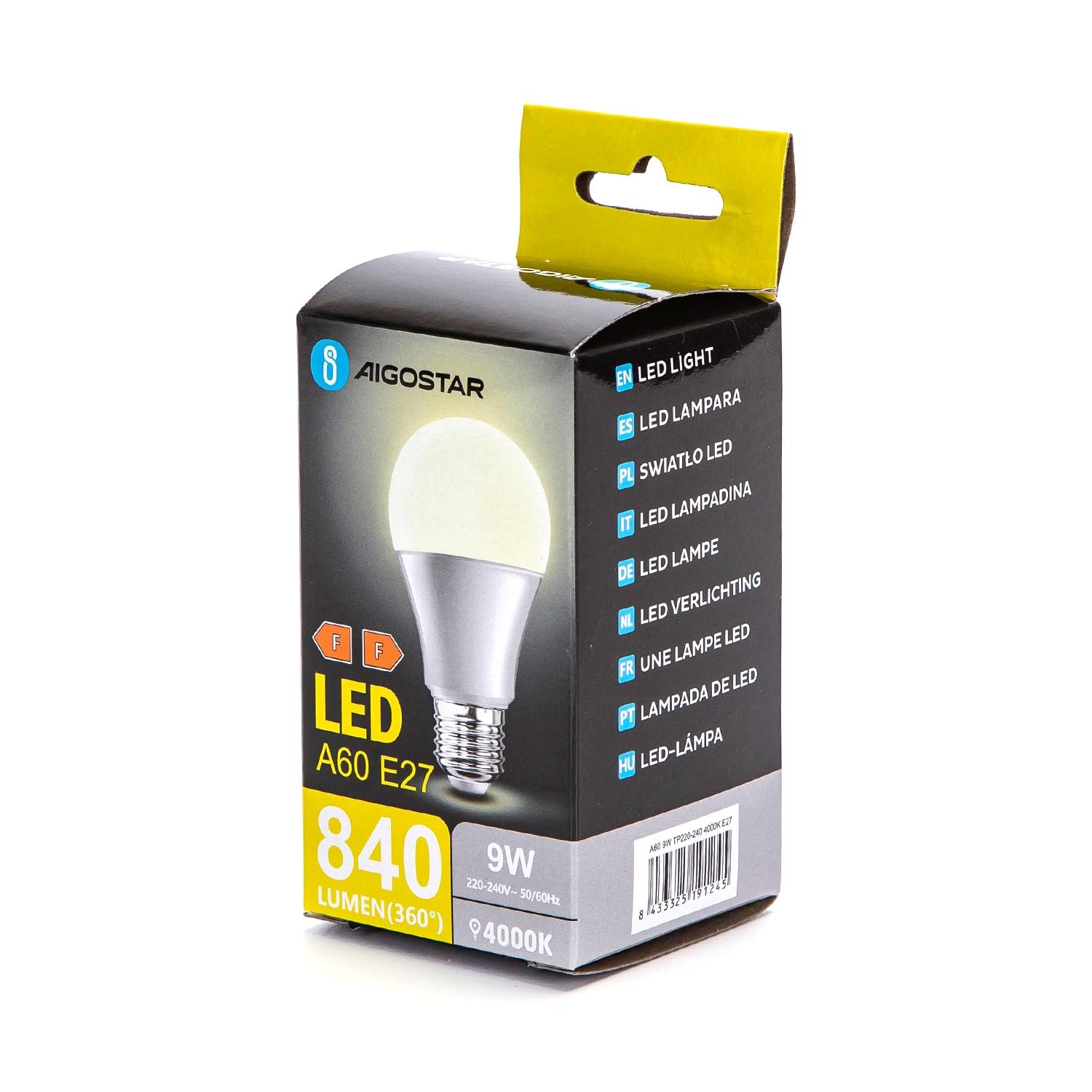 LED E27 A60 9W