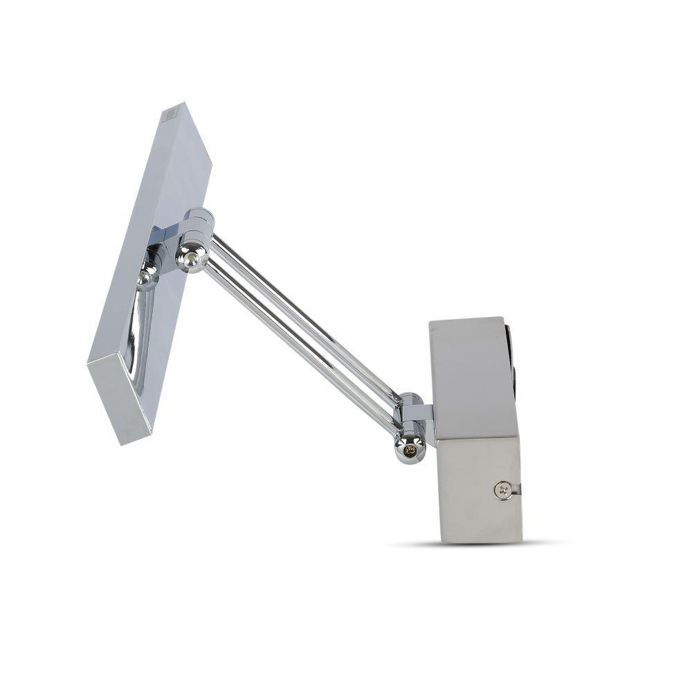 VT-7009CH 8W LED MIRROR LIGHT -MOVABLE-SQUARE FRAME-CHROME 3000K D:455