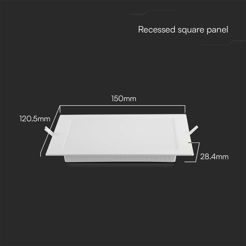 6W Panel LED, Barwa: 3000K, Kształt: Kwadratowy       , VTAC, SKU 10480