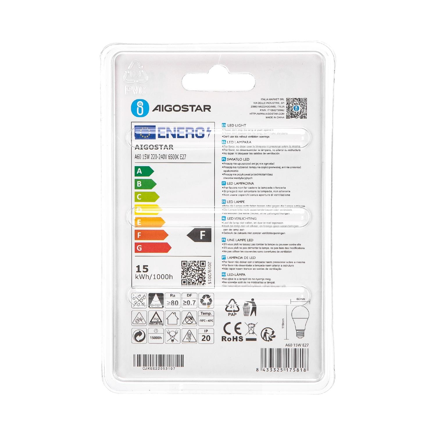 LED E27 15W A60 ( general bulb )