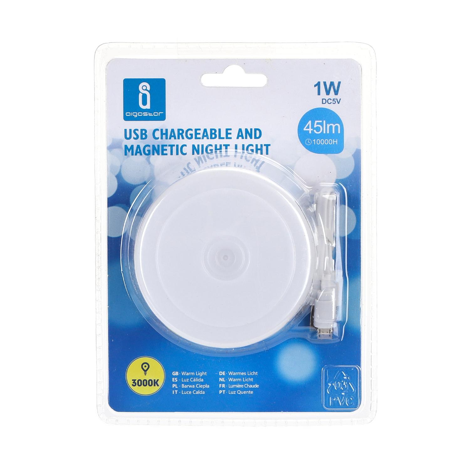 Lampka nocna LED z USB i magnesem