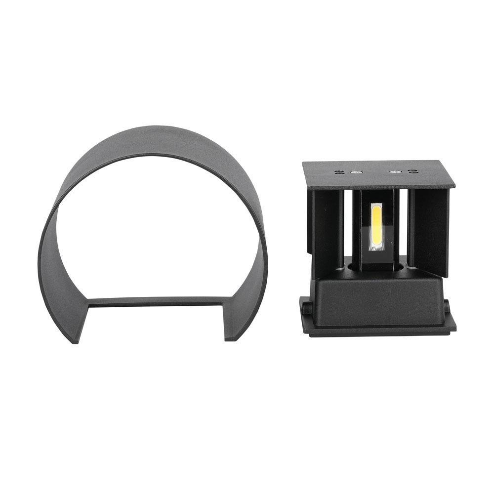 VT-756 6W LED UP-DOWN WALL LIGHT WITH BRIDGELUX CHIP 4000K BLACK ROUND