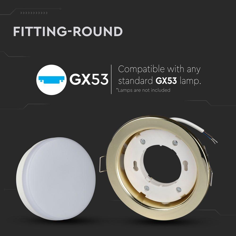 VT-715 GX53 FITTING ROUND -GOLD