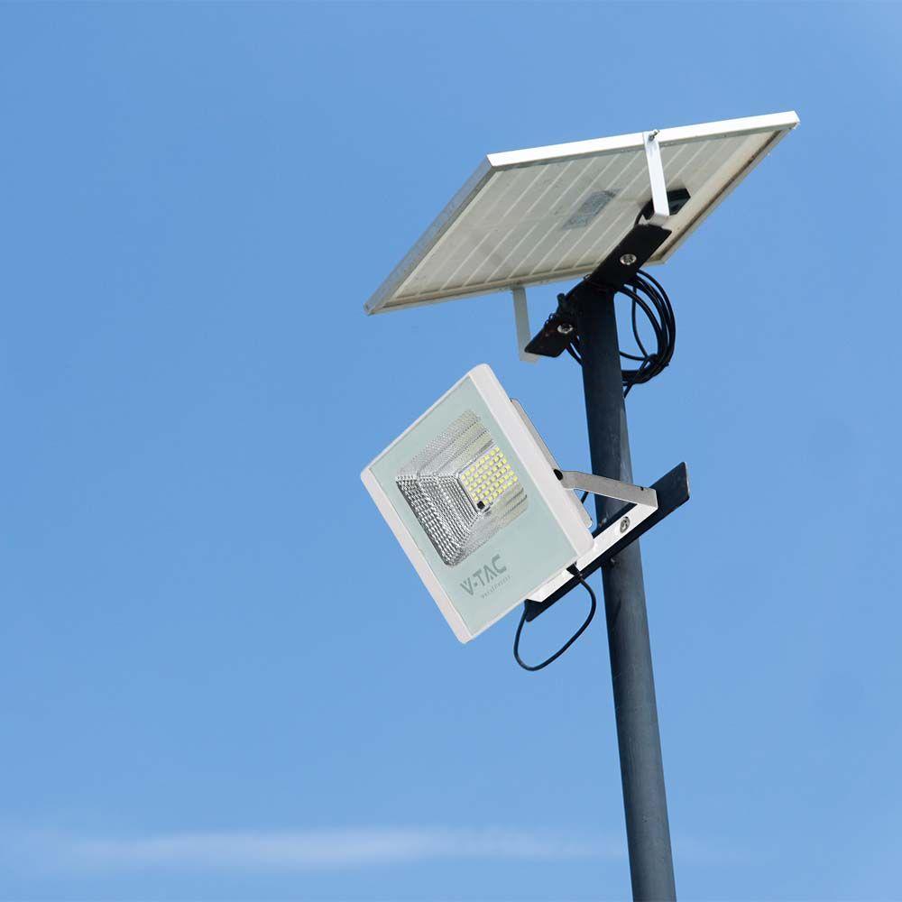 VT-60W 20W SOLAR PANEL WITH LED FLOODLIGHT 6400K WHITE BODY