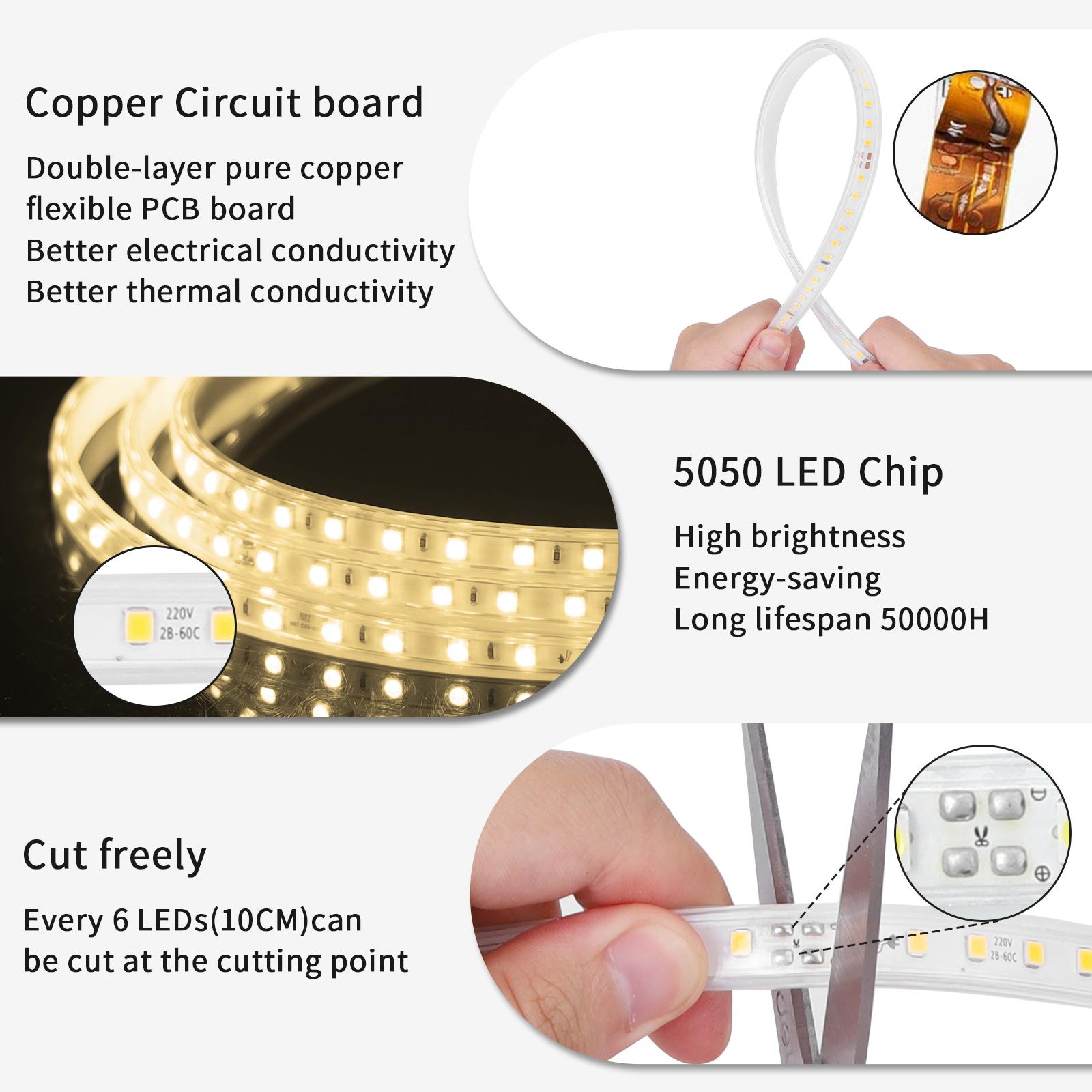 Integrated circuit LED strip light 2835 Warm Light