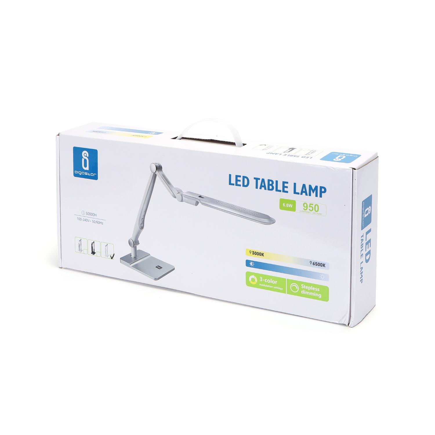 LED Dimmable Table Lamp White 9W 3000-6500K