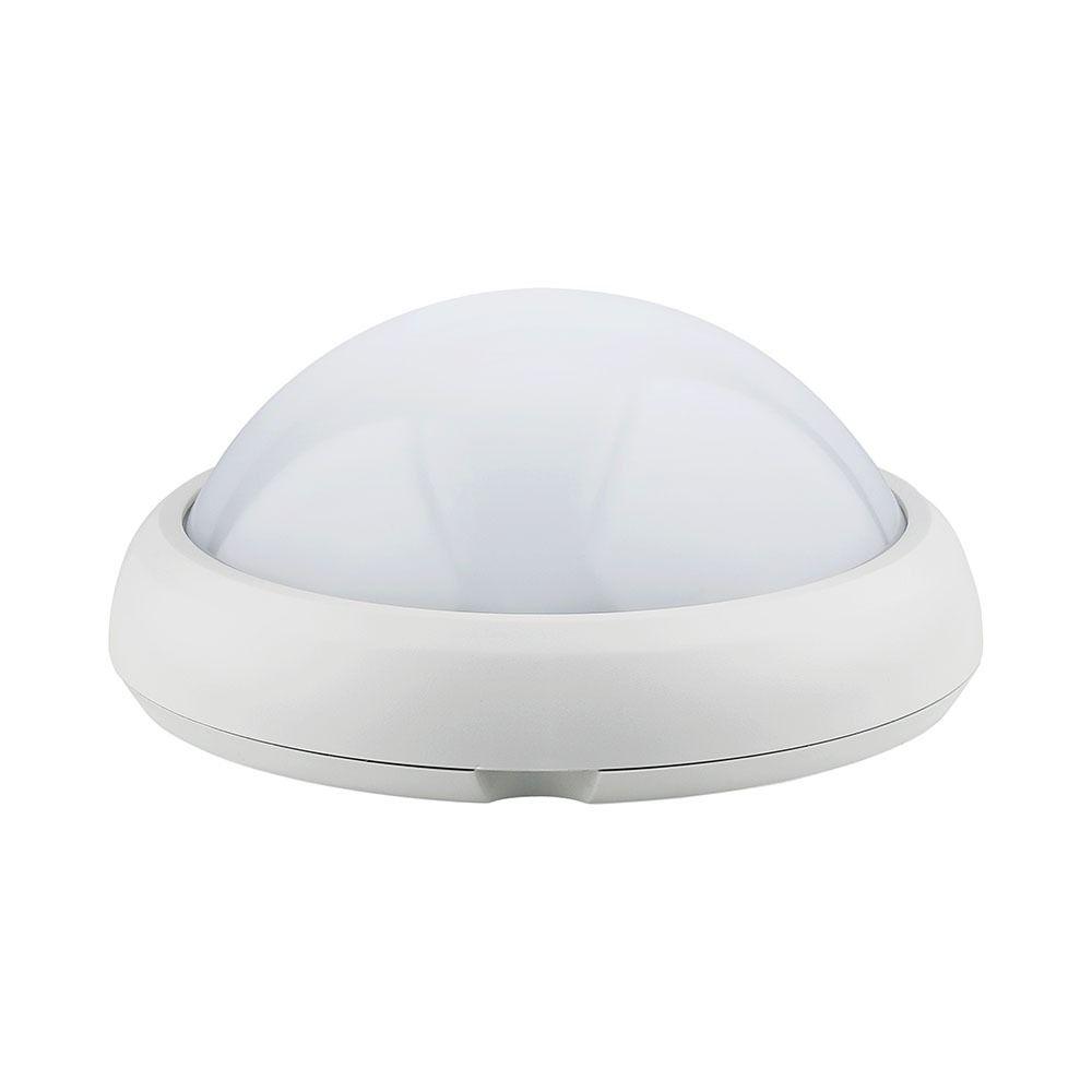 VT-8014 8W FULL ROUND IP54 DOME LIGHTS 3000K WHITE BODY