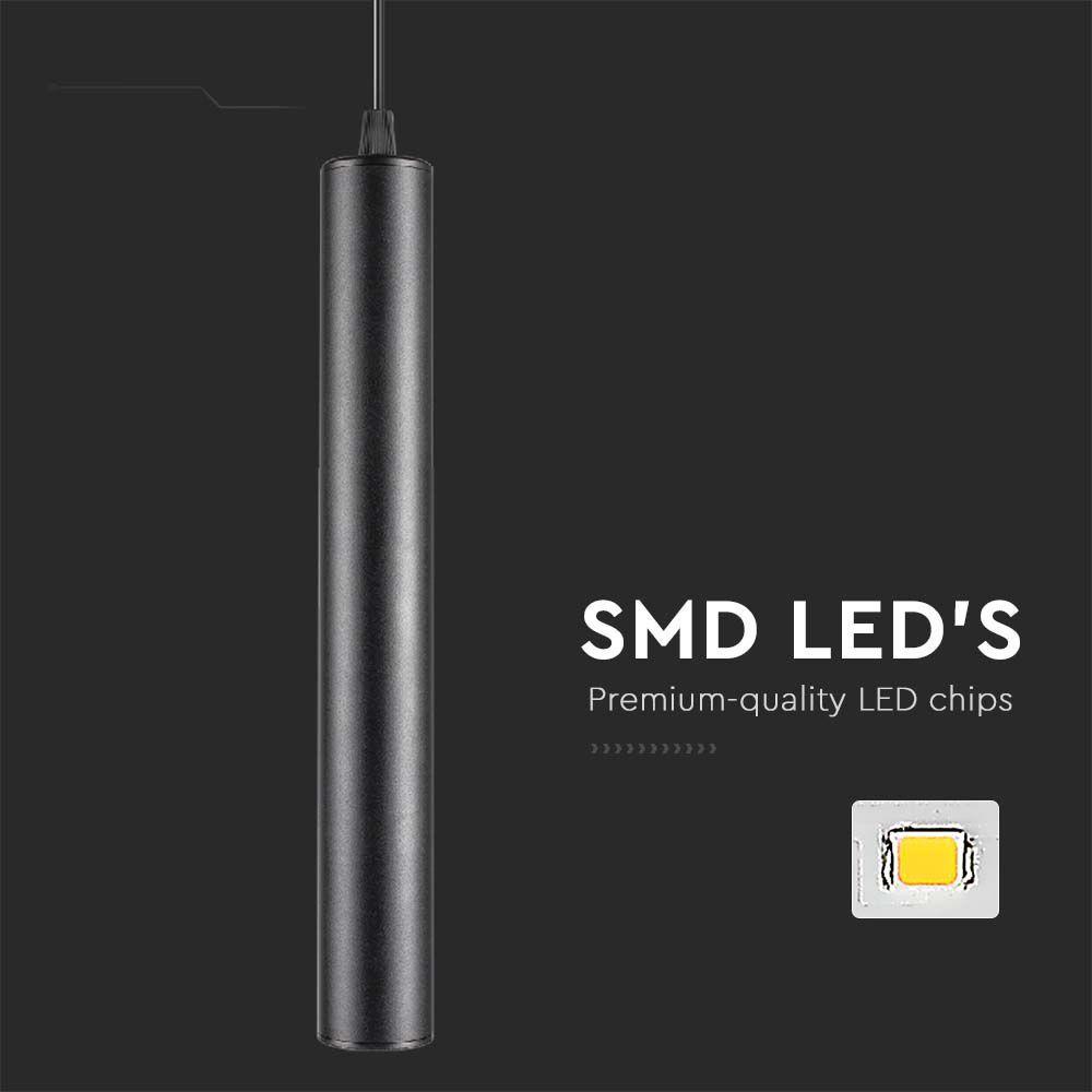 14W Lampa LED na szynoprzewód MAGNETIC, Wisząca, Barwa: 6400K, Obudowa: Czarna     , VTAC, SKU 10265