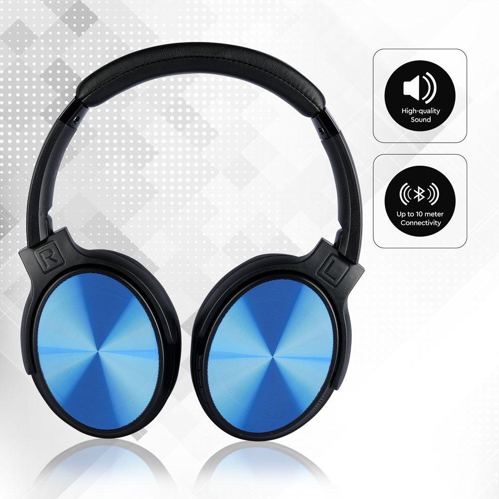 VT-6322 BLUETOOTH WIRELESS HEADPHONE WITH ROTATABLE HEAD-500mah-BLUE