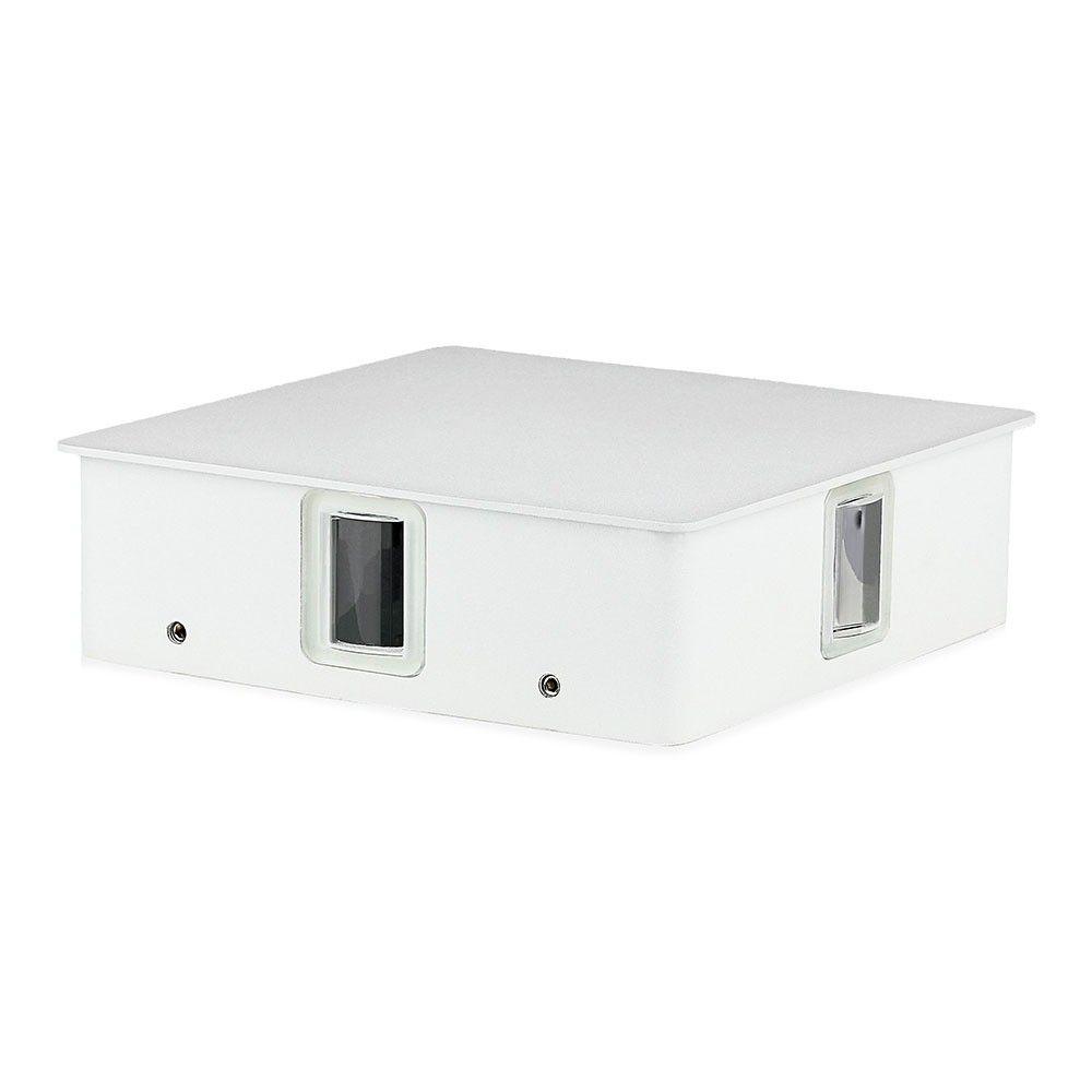 VT-704 4W LED WALL LIGHT 4000K IP65 WHITE BODY SQUARE