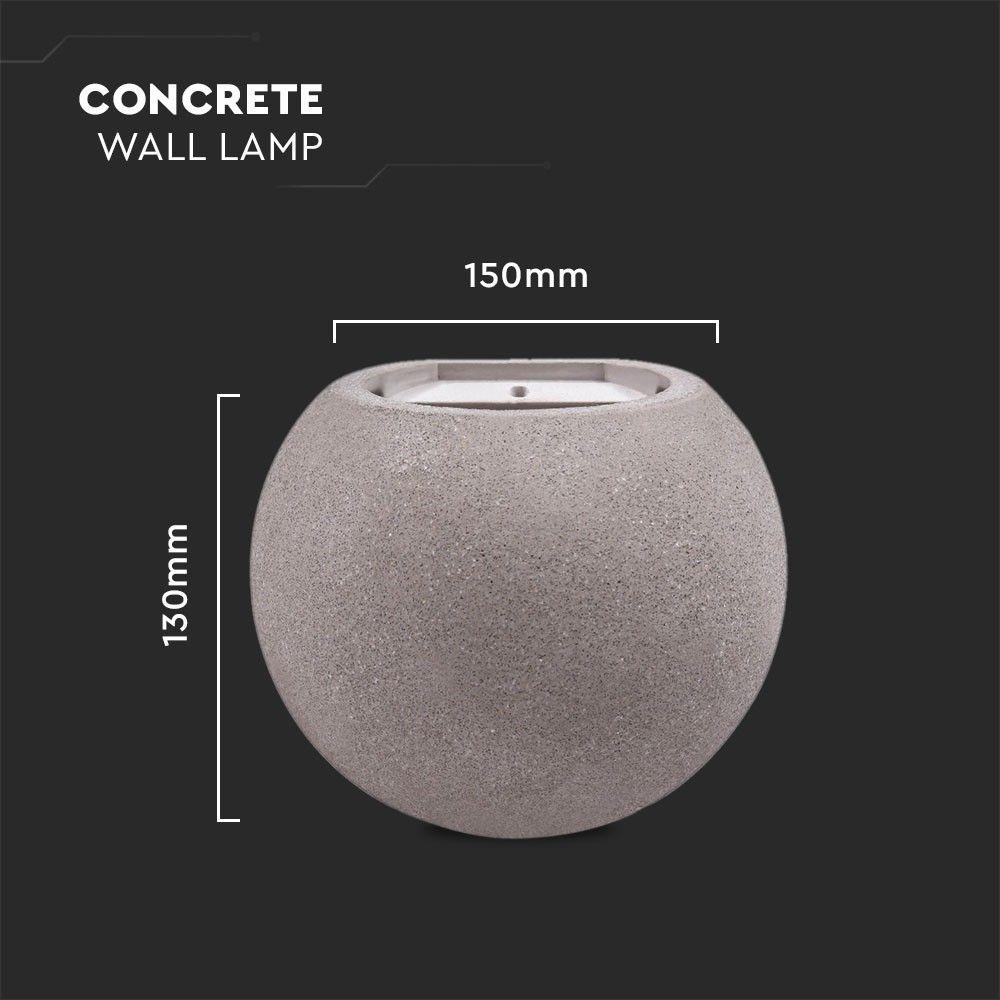 VT-891 LED CONCRETE WALL LAMP ROUND-LIGHT GREY G9 IP20