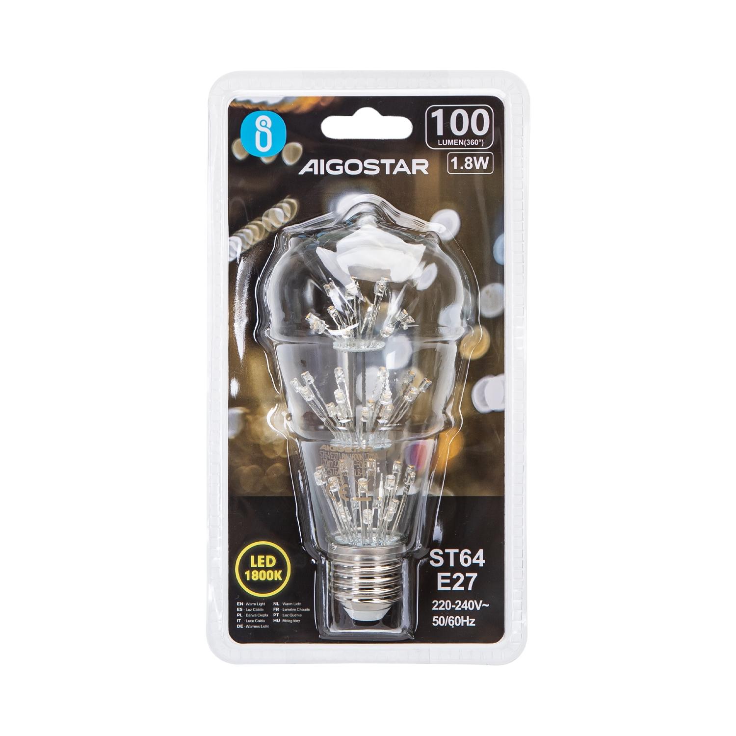 LED starry sky filament bulb ST64 E27 1.8W