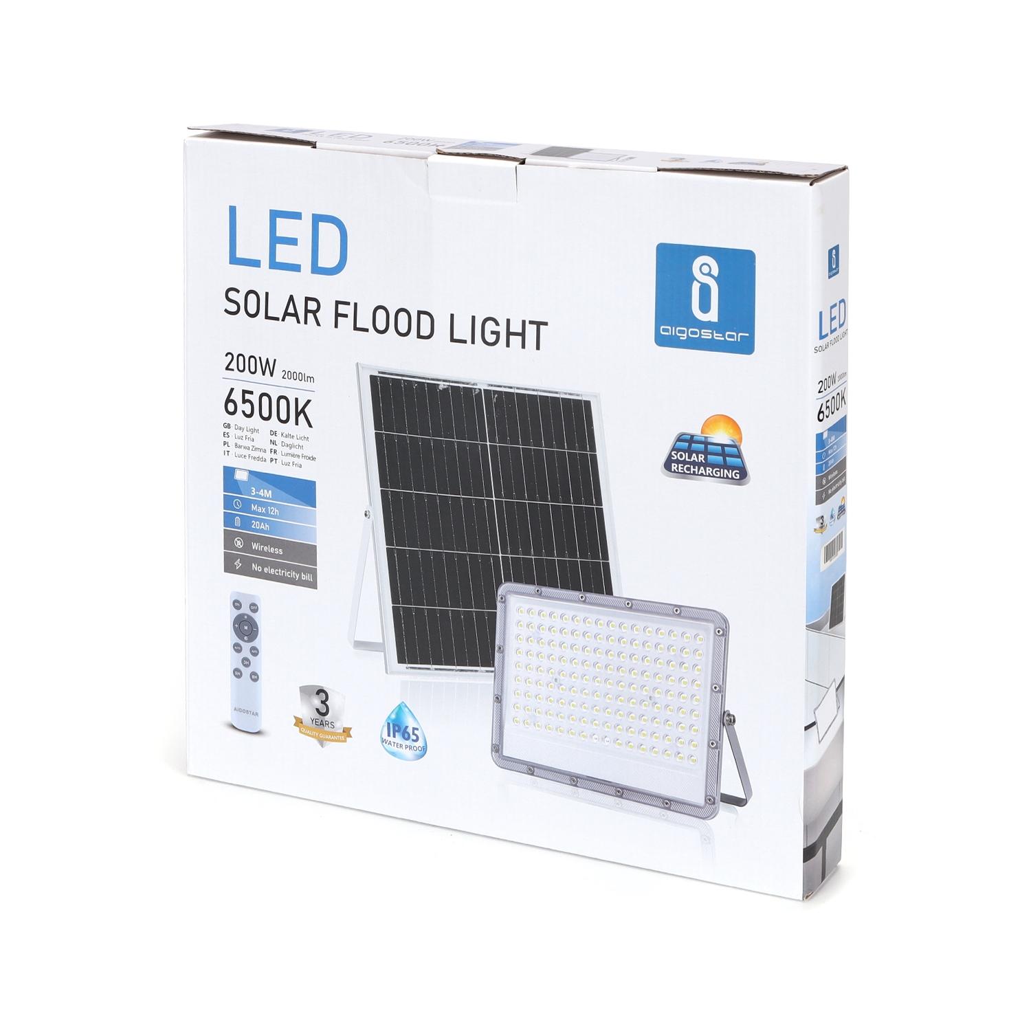 Solarny reflektor LED 200W (200W,6500K,Barwa Zimna,2000lm)