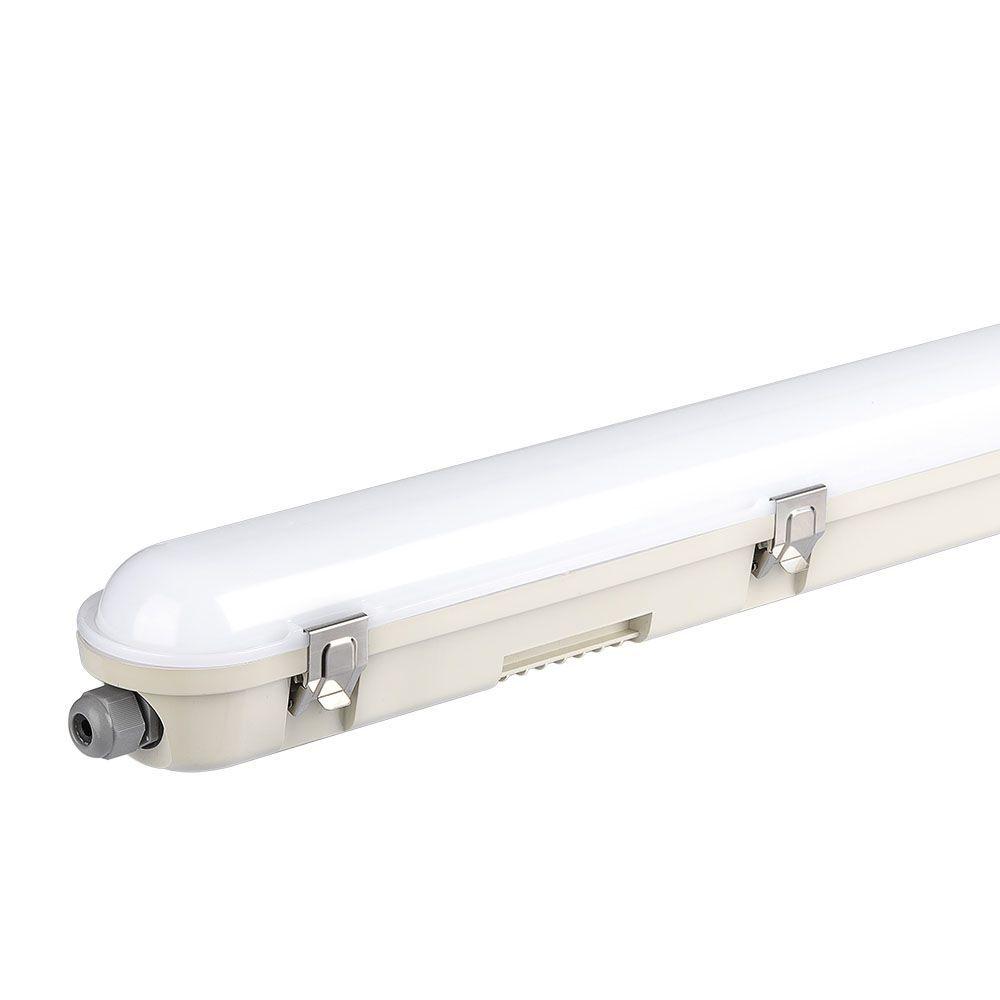 VT-120136S 36W LED WP LAMP FITTING 120CM SAMSUNG CHIP & SENSOR MILKY COVER+SS CLIPS 4000K