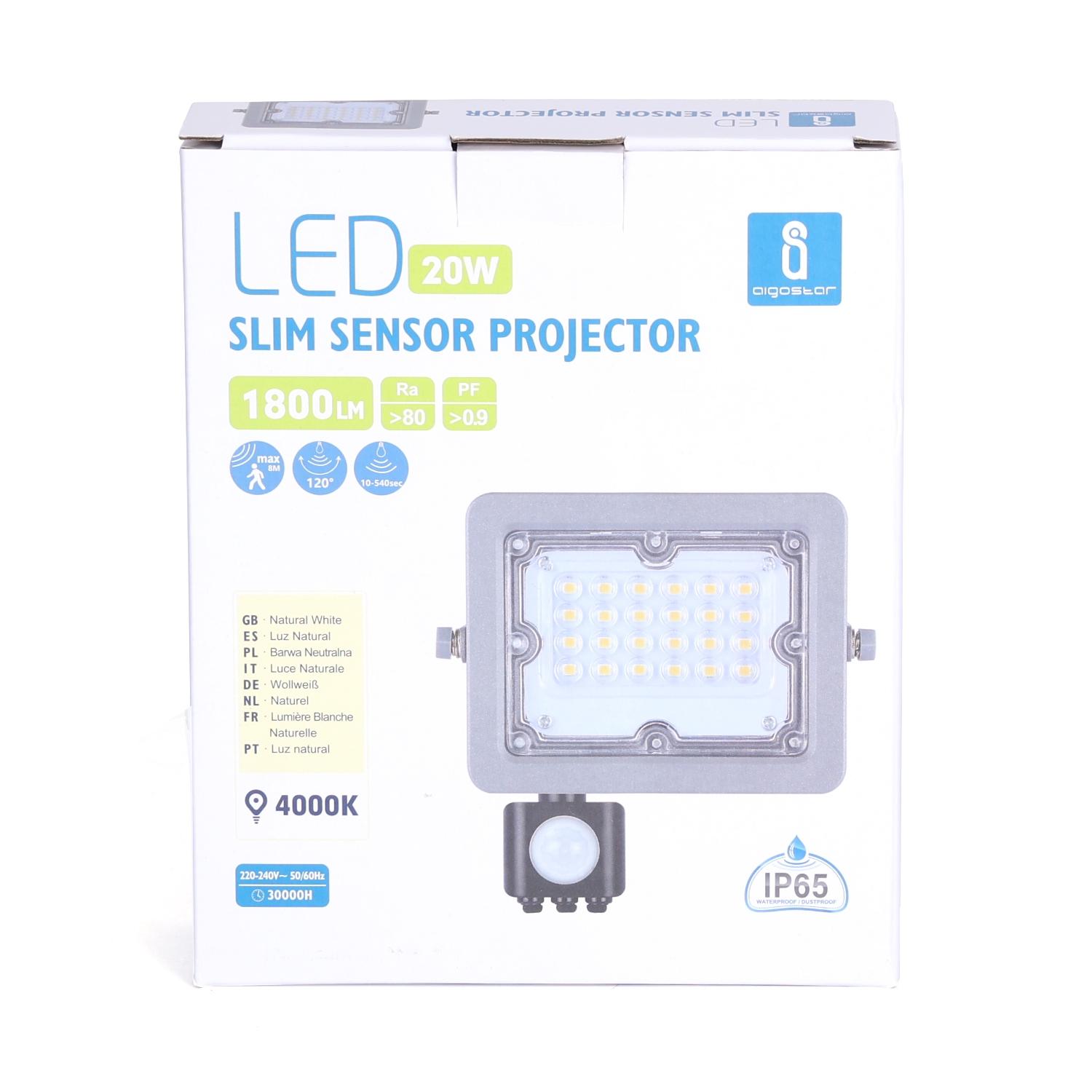 LED Slim Projector with Sensor 20W