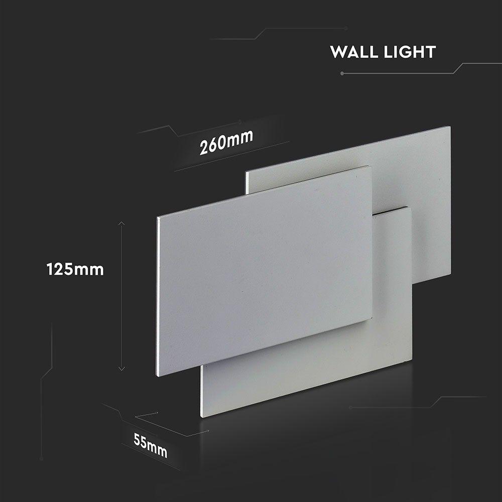 VT-712 12W LED WALL LIGHT 4000K IP20 GREY BODY