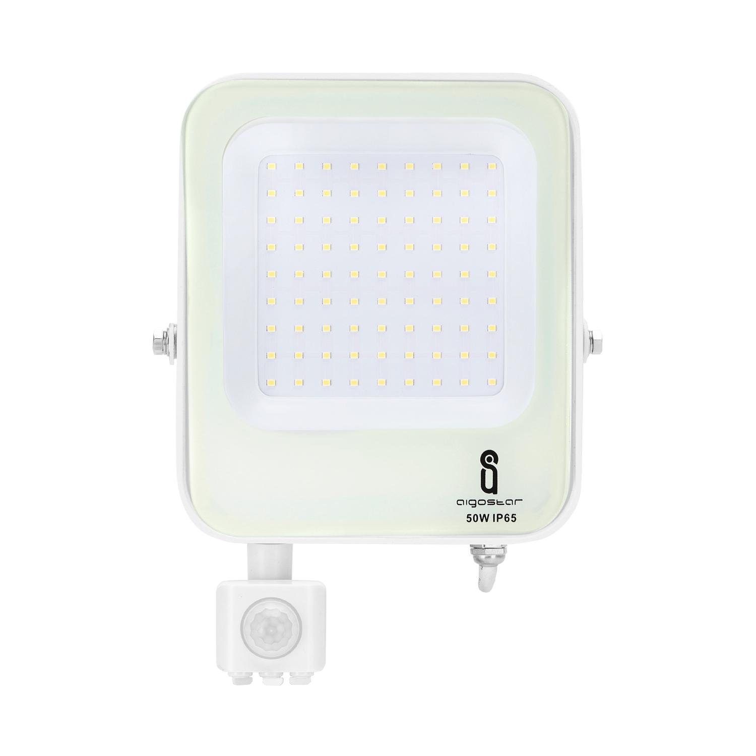 LED Floodlight with Sensor White 50W