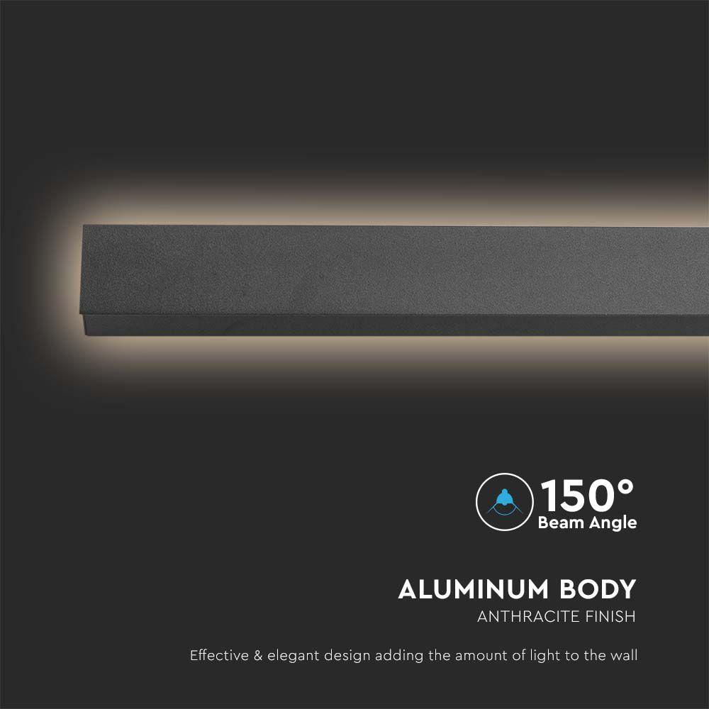 VT-1176 16W LED LINEAR WALL LIGHT (1010*60*50mm) 4000K BLACK BODY IP65