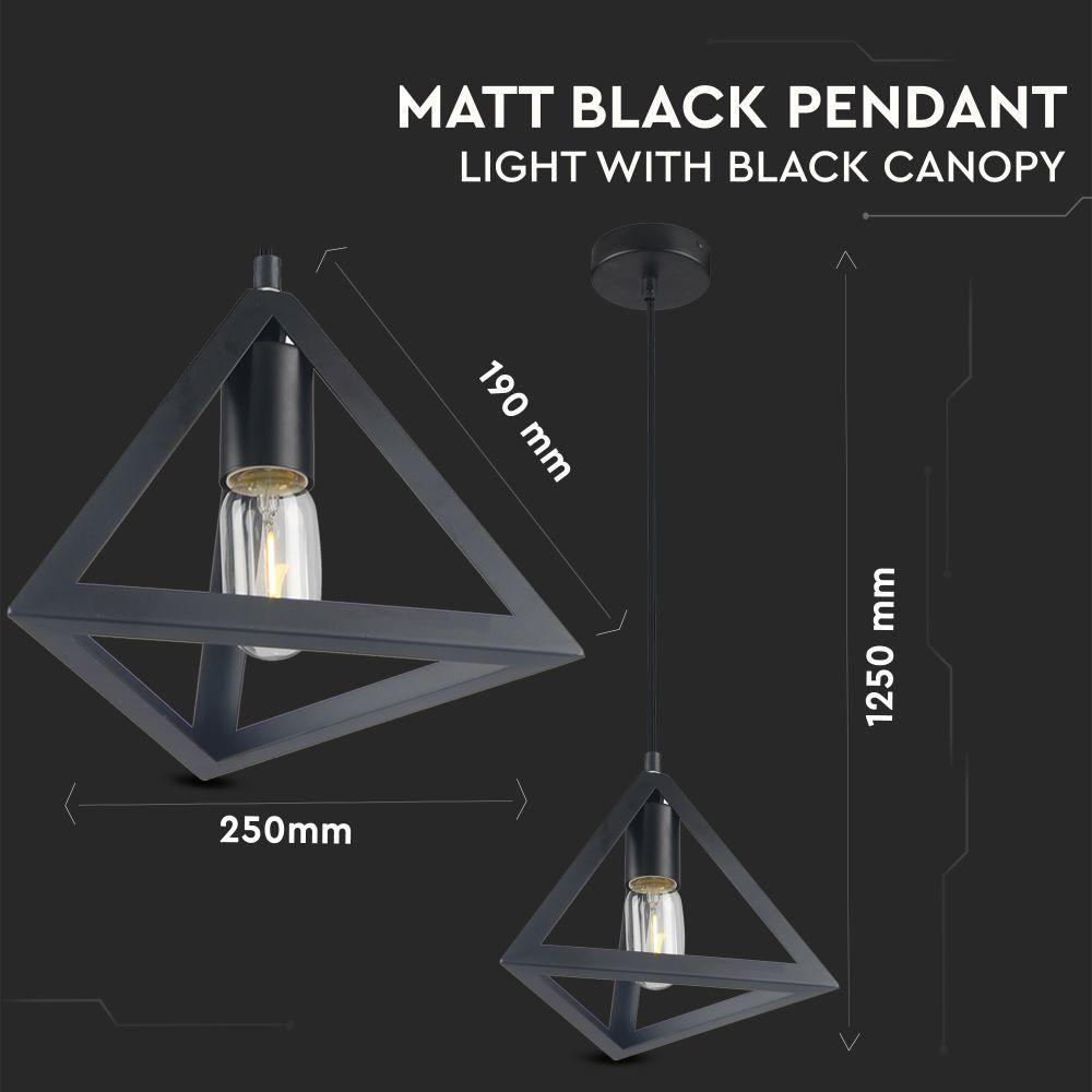 Lampa wisząca, Czarny , VTAC, SKU 3832