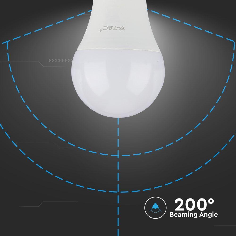 VT-285 8.5W A60 PLASTIC BULB SAMSUNG CHIP 3000K E27 A++