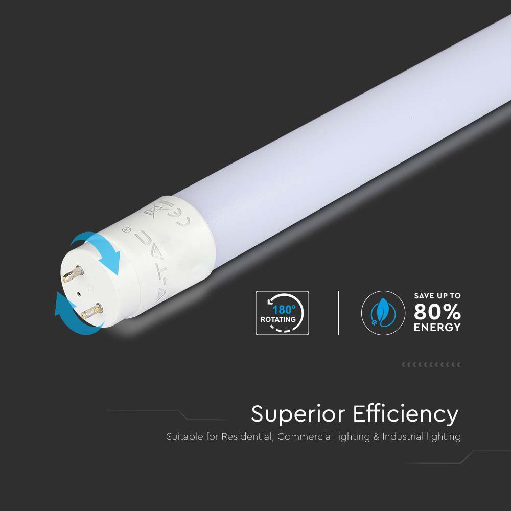 VT-062 7.5W T8 NANO PLASTIC TUBE ROTATABLE 60CM SAMSUNG CHIP 4000K 110LM/W