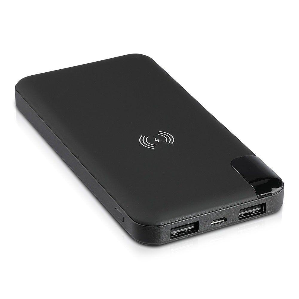 VT-3509 8000mah WIRELESS POWER BANK WITH DISPLAY AND STAND -BLACK