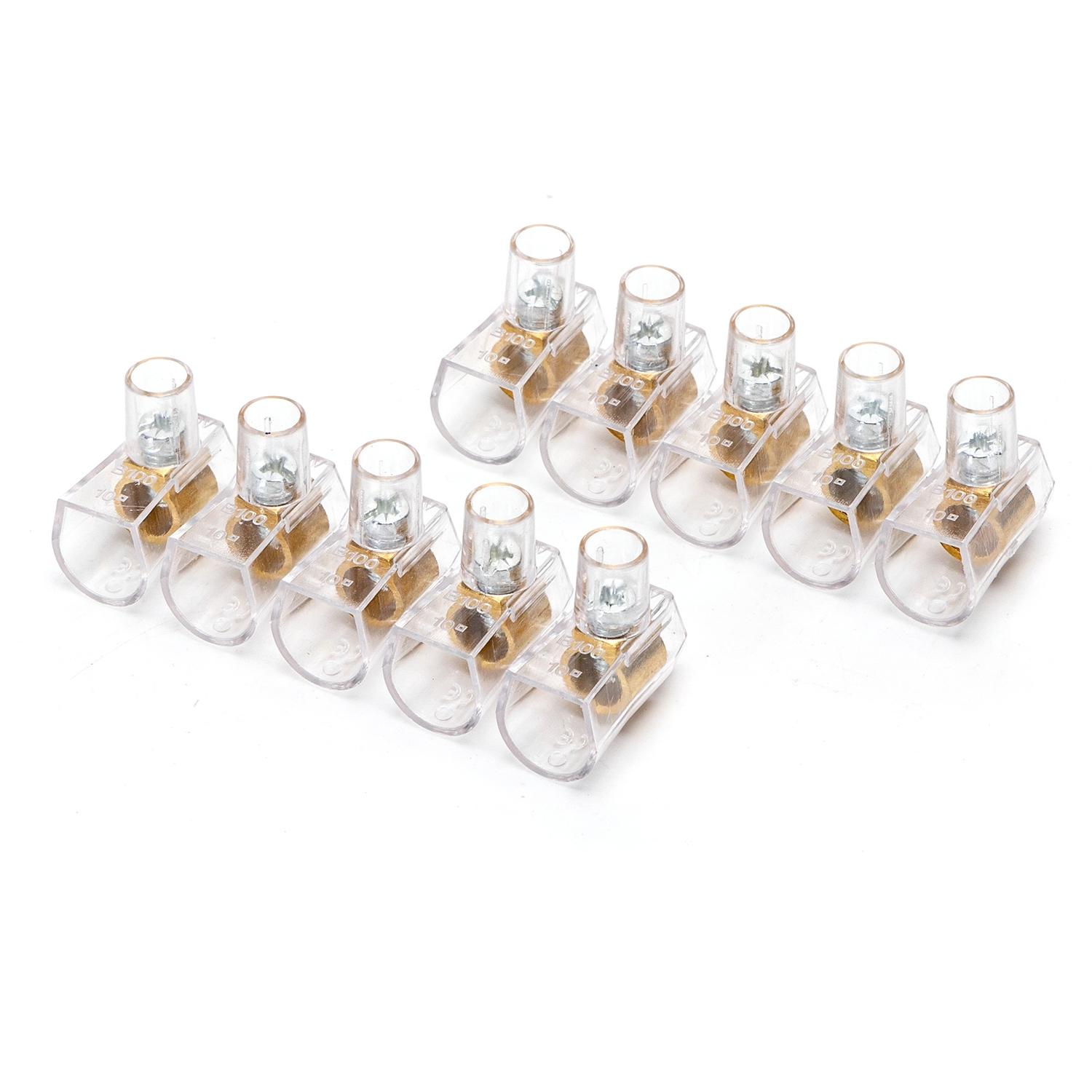 B100 Terminal Blocks Transparent & brass