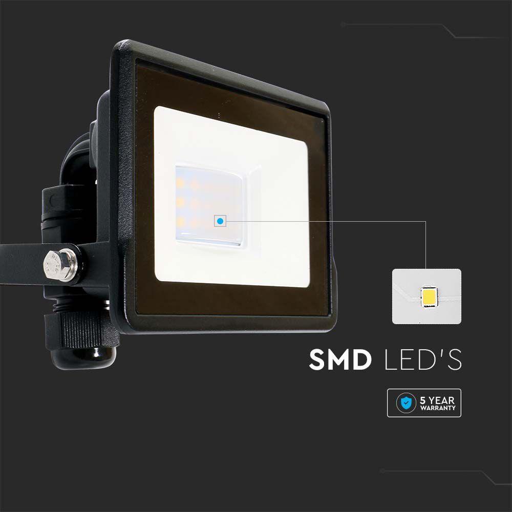 VT-118 10W LED FLOODLIGHT SAMSUNG CHIP DIRECT CONNECTION 6500K BLACK BODY