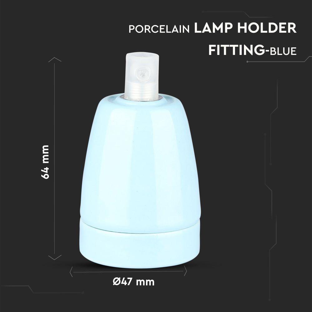 VT-799 PORCELAIN LAMP HOLDER(E27) FITTING-BLUE