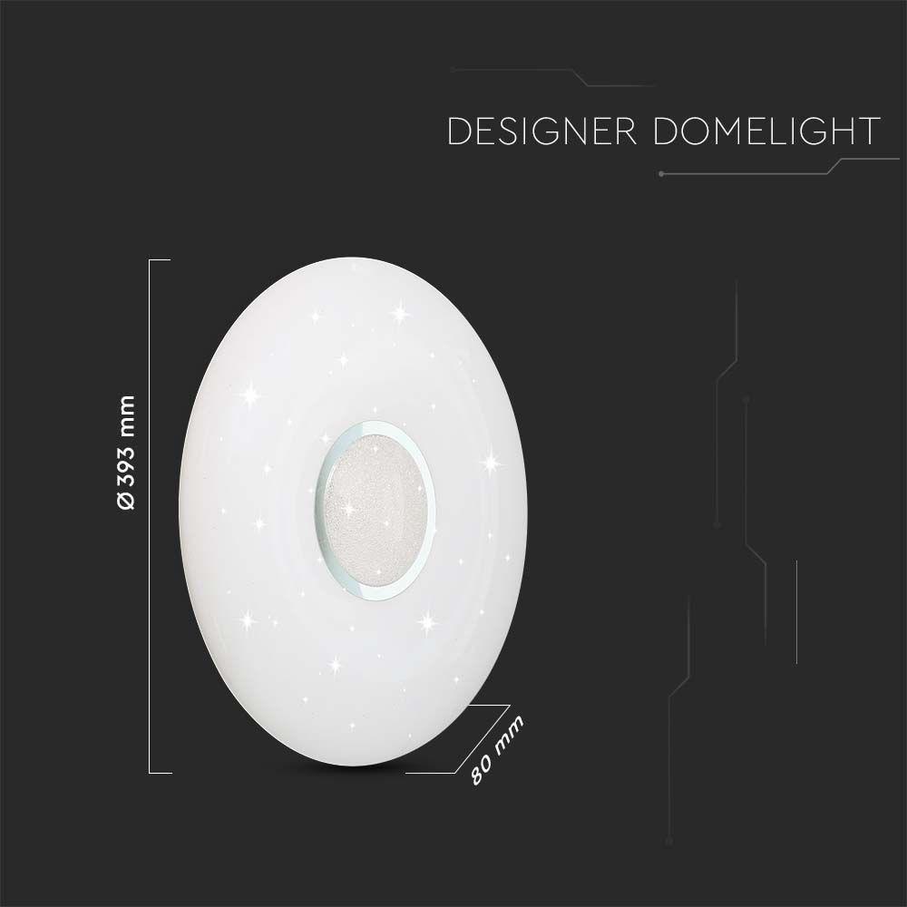 VT-8405 LED 20W/40W/20W DESIGNER DOMELIGHT REMOTE CONTROL CCT CHANGING DIMMABLE ROUND COVER