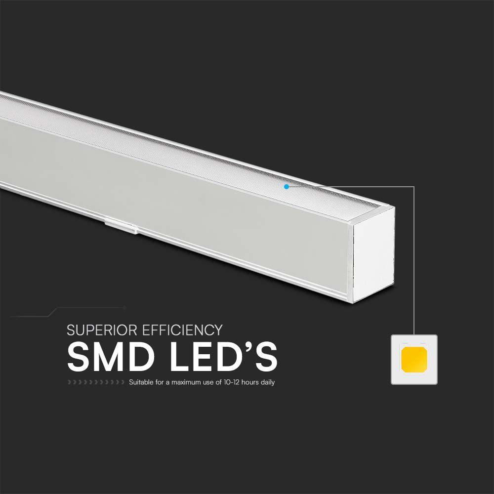 VT-7-44 40W LED LINEAR HANGING SUSPENSION LIGHT-SAMSUNG CHIP-UP & DOWN SYSTEM 3IN1 WHITE BODY