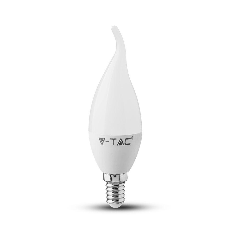 VT-258 5.5W PLASTIC CANDLE FLAME BULB SAMSUNG CHIP 6400K E14